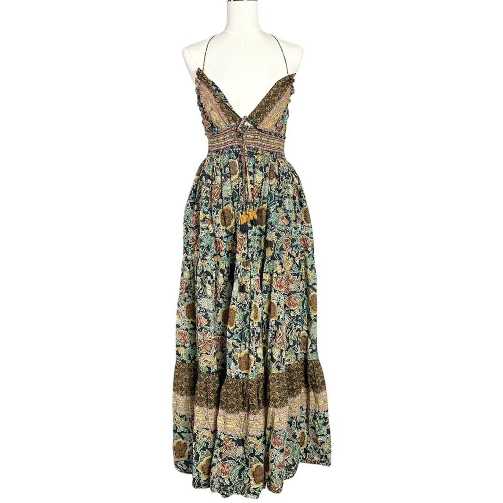 Free People Bohemian Gypsy Beachy Real Love Maxi Dress Twilight Combo Size Large - Picture 11 of 16